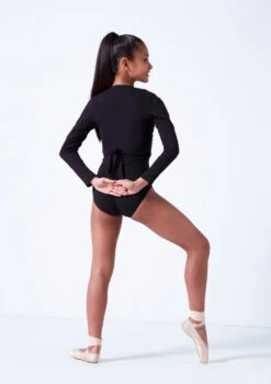 Move Dance Kiara Teen Ballet Wrap -Dance Costumes moz5001 black back 57059.1683933668