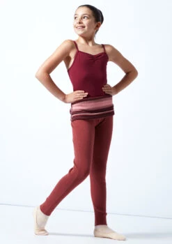 Move Dance Teen Fairytale Striped Knit Dance Warm Up Suit -Dance Costumes moz5713 rasp front 2 42299.1678885159