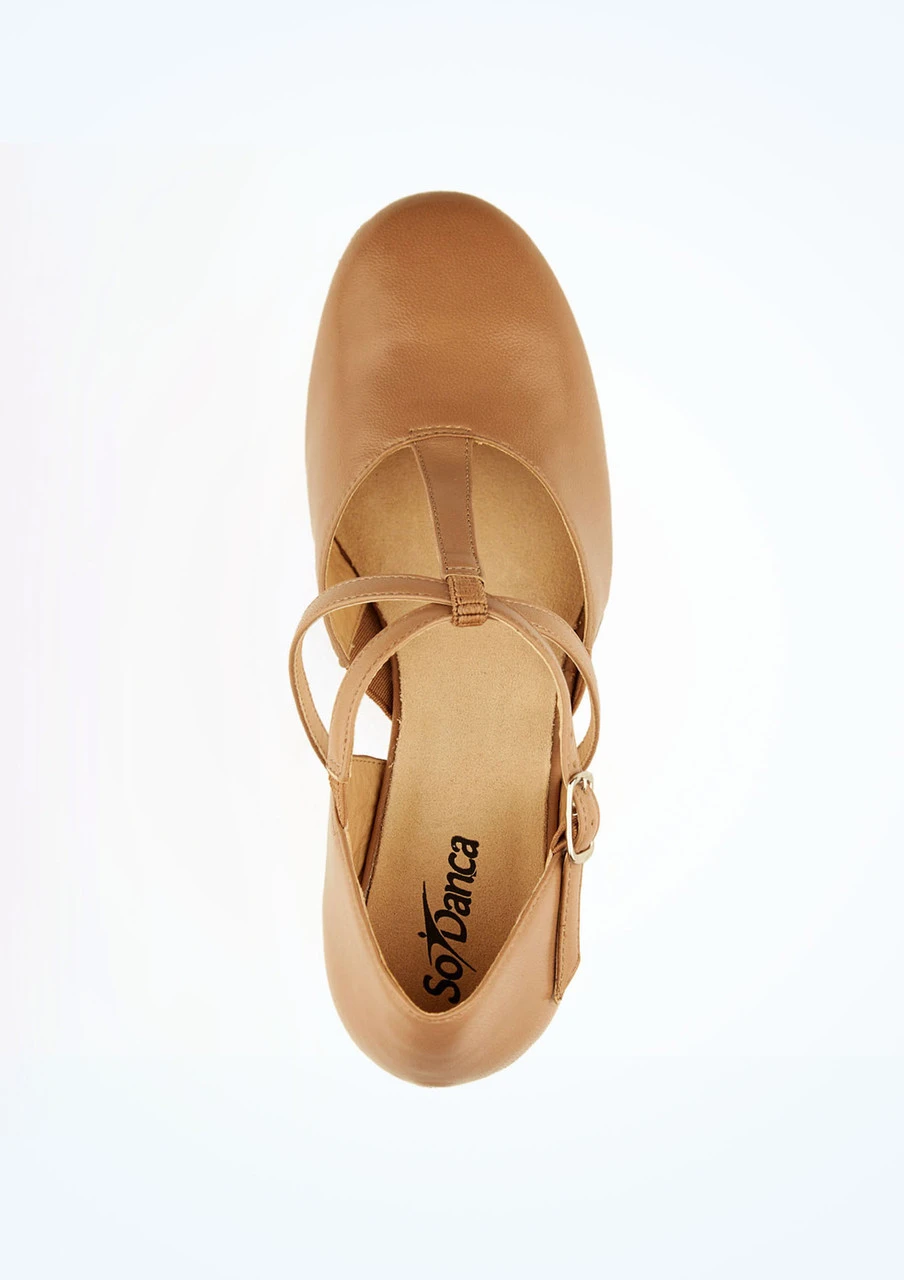 So Danca X Strap Character Shoe 3" - Caramel 4 So Danca X Strap Character Shoe 3" - Caramel - Image 2