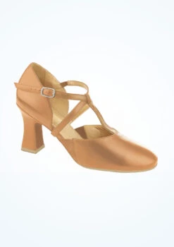 So Danca X Strap Character Shoe 3" - Caramel 9 So Danca X Strap Character Shoe 3" - Caramel -Dance Costumes sd153car so danca x strap character shoe 3 caramel tan front T 11279.1698811250