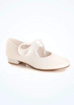 Tappers & Pointers Low Heel Tap Shoes - White -Dance Costumes ta wpt tappers pointers low heel tap shoes white T 66105.1698812379