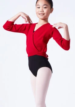 Tappers & Pointers Kids Knit Ballet Wrap 33 Tappers & Pointers Kids Knit Ballet Wrap -Dance Costumes taxclsre red front t 15243.1698812381