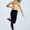 Weissman Sequin Mock Neck Unitard -Dance Costumes wn15251 gold 35 79562.1694473996