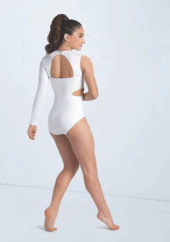 Weissman One Sleeve Leotard -Dance Costumes wn15420 white 917 05458.1694694052