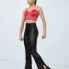 Weissman Vegan Leather Side-Split Pants -Dance Costumes wn15511 black 10 82396.1694696011