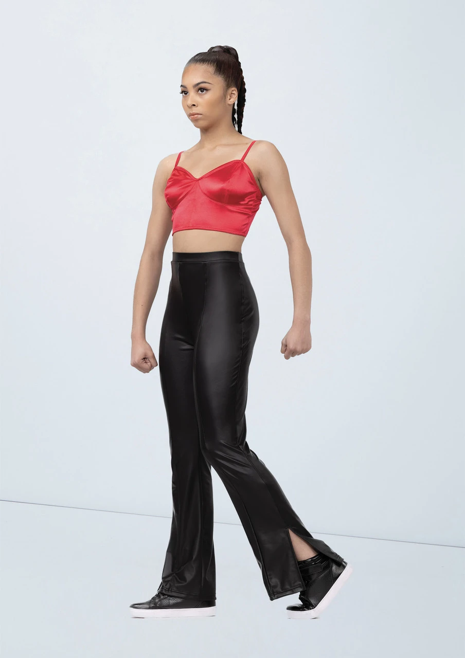 Weissman Vegan Leather Side-Split Pants 3 Weissman Vegan Leather Side-Split Pants
