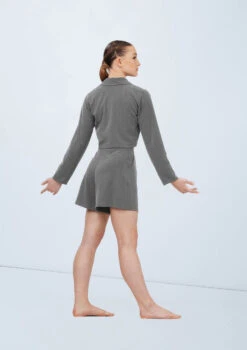 Weissman Cropped Suit Blazer -Dance Costumes wn15555 grey 14 98789.1694697935