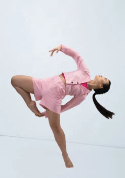 Weissman Cropped Suit Blazer -Dance Costumes wn15555 pink 151 48458.1694697937