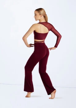 Weissman Strappy Waist Flare Pants 11 Weissman Strappy Waist Flare Pants -Dance Costumes wn15599 black cherry 23 44105.1694698450