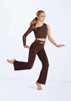 Weissman Strappy Waist Flare Pants 12 Weissman Strappy Waist Flare Pants -Dance Costumes wn15599 chocolate 22 69598.1694698450