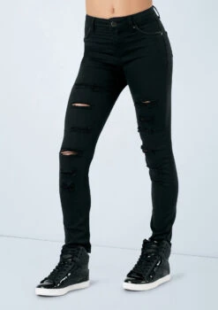 Weissman Slashed Skinny Jeans 15 Weissman Slashed Skinny Jeans -Dance Costumes wnah9210 black 0145 t 65481.1698840277